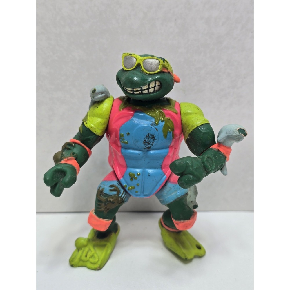 Vintage Teenage Mutant Ninja Turtles Sewer Surfin Michelangelo figure 1990